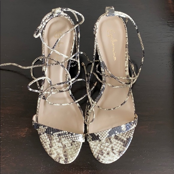 Anthropologie Snake Print Heels - Picture 3 of 5